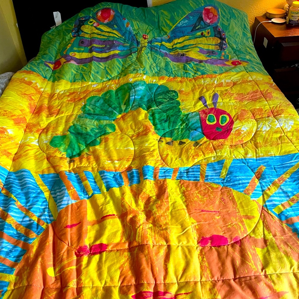 The Very Hungry Caterpillar Comforter Twin 66x86” Cotton/Polyester Eric Carle